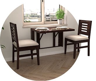 2 Seater Dining Table Set, dining table set, wooden dining table, dinning table, dining set, dining table online