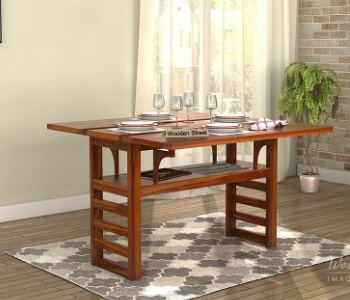 Wood Kitchen Table And Chairs - Walker Edison Rectangular Farmhouse