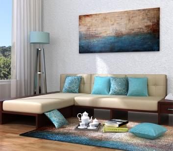 Buy Living Room Furniture Online India Starts â‚¹ 1,499 - WoodenStreet  L shaped Corner Sofa